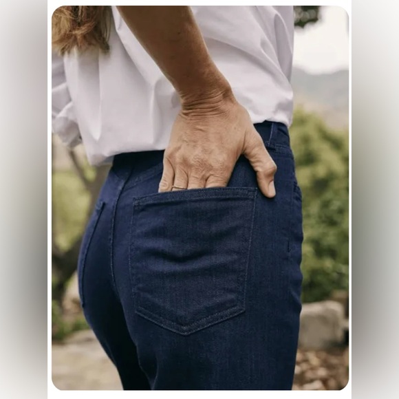 Frank & Eileen Galway Gaucho Jean Pants in Dark Rinse - Picture 2 of 10